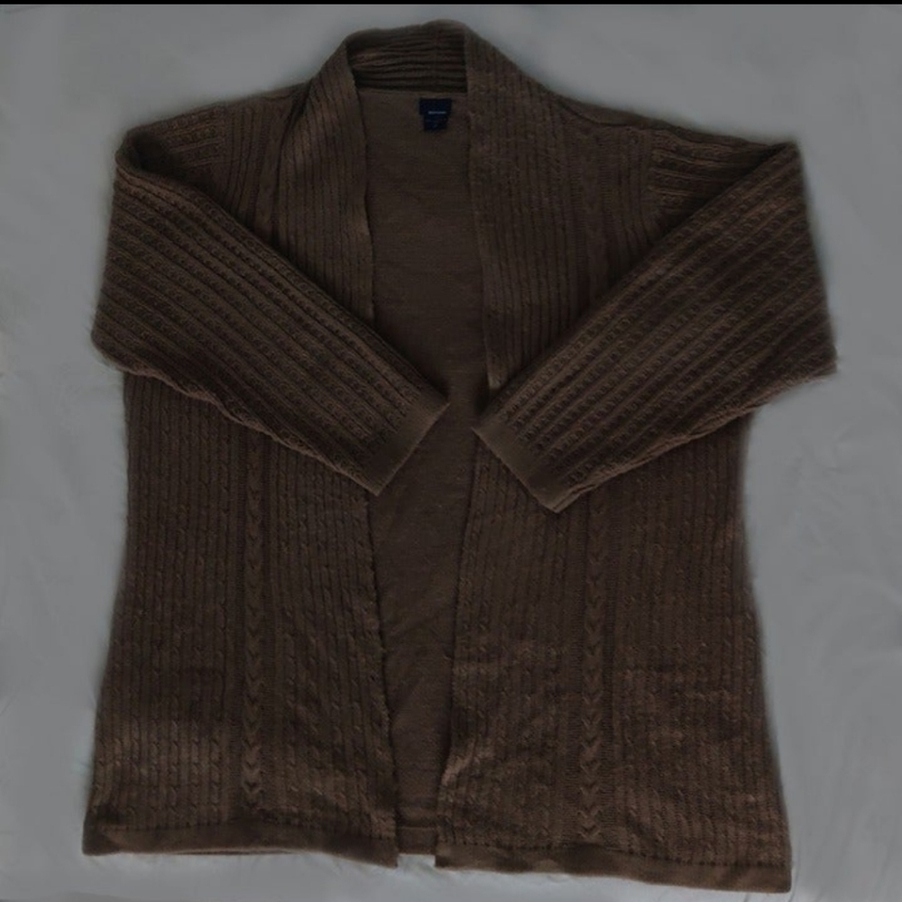 Basic Editions Brown Knit Cardigan